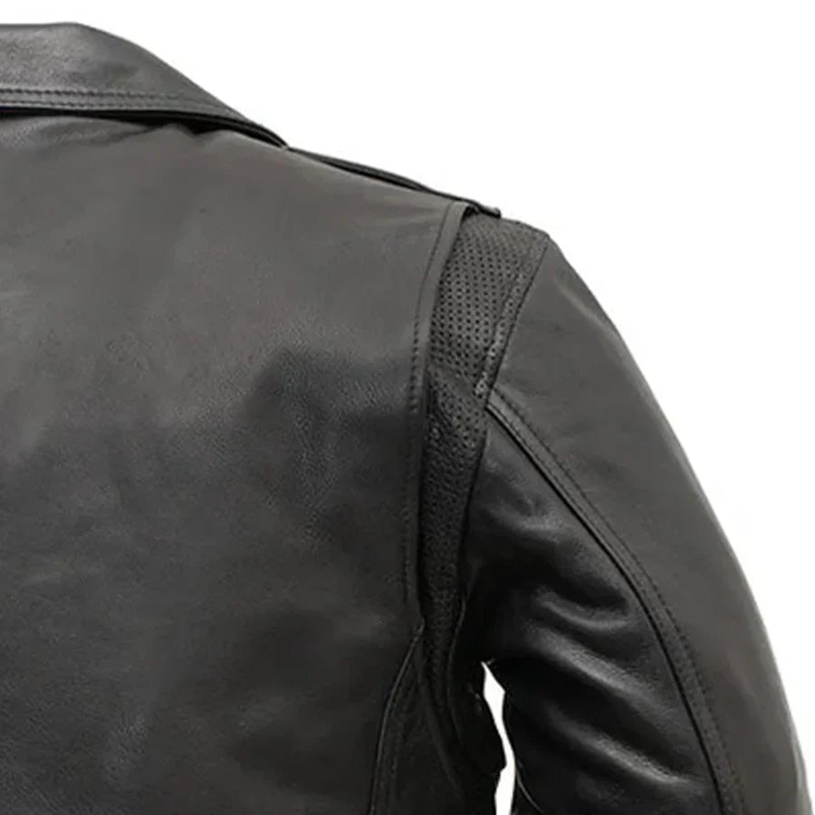 Tressivo-Enforcer Men's Motorcycle Leather Jacket - Tressivo