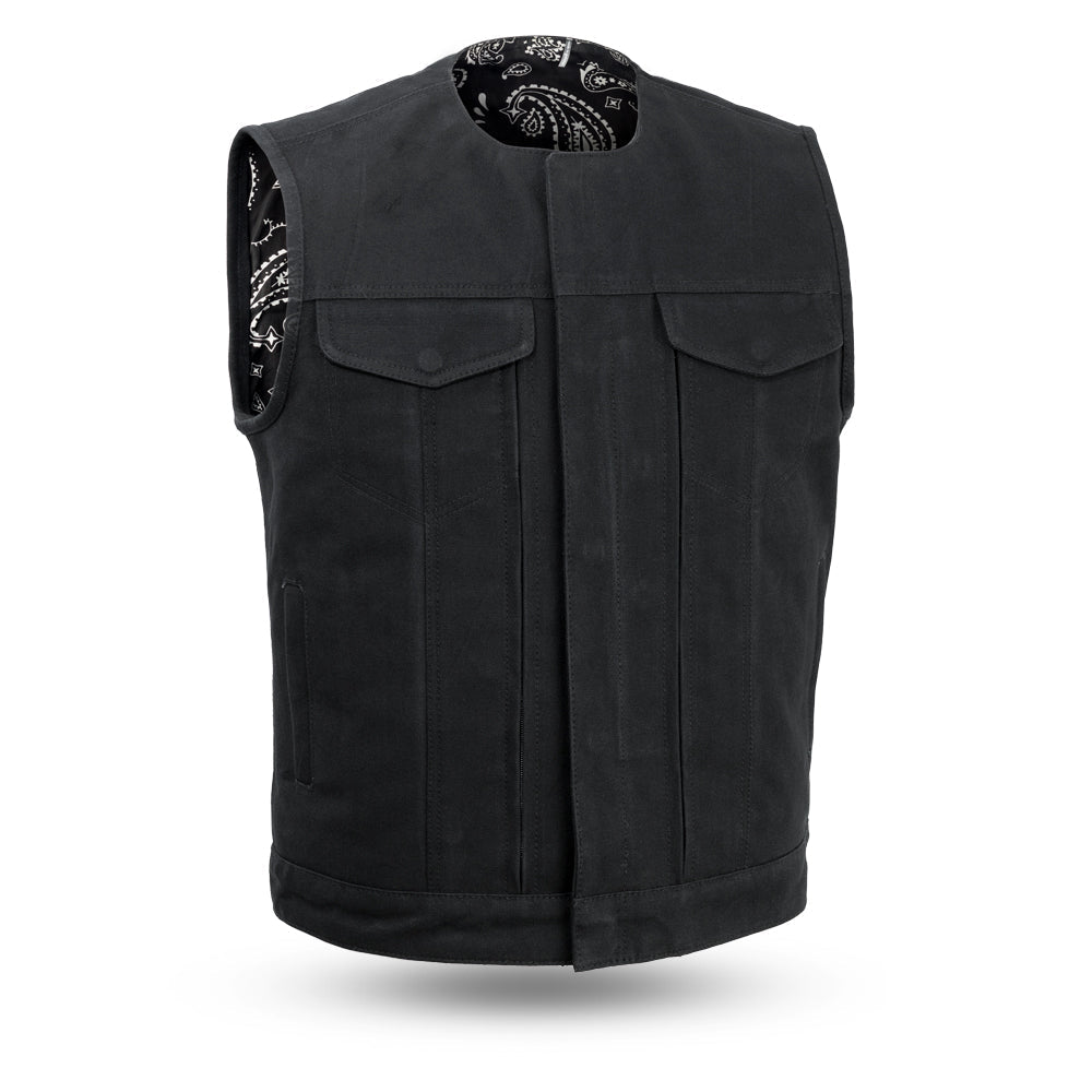 Tressivo-Fairfax V2 Men's Motorcycle Canvas Vest - Tressivo