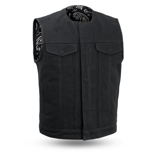 Tressivo-Fairfax V2 Men's Motorcycle Canvas Vest - Tressivo