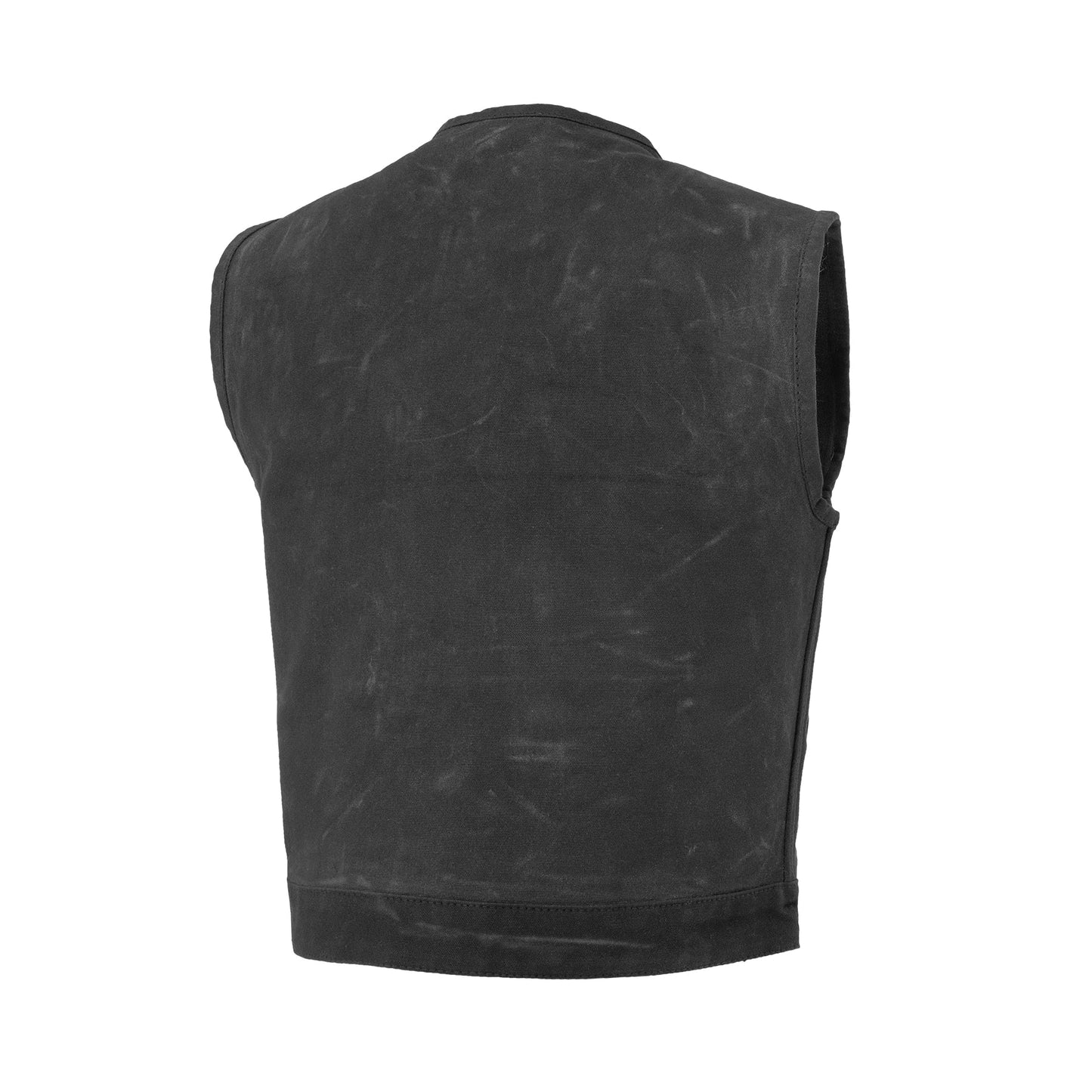 Tressivo-Lowside - Waxed Men's Motorcycle Canvas Vest - Tressivo