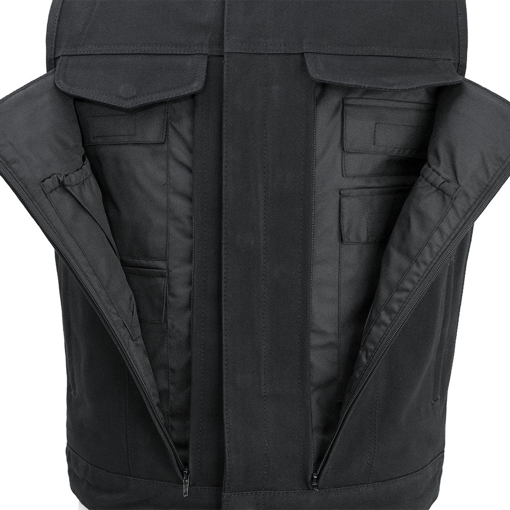 Tressivo-Highland V2 Men's Motorcycle Canvas Vest - Tressivo