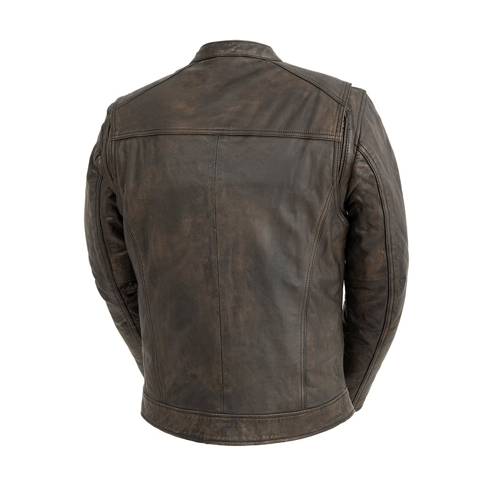 Tressivo-Hipster Men's Motorcycle Leather Jacket - Tressivo
