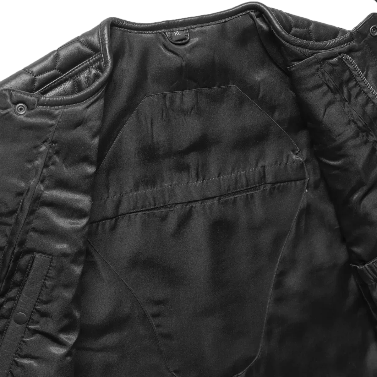 Tressivo-Hornet Men's Club Style Leather Vest - Tressivo
