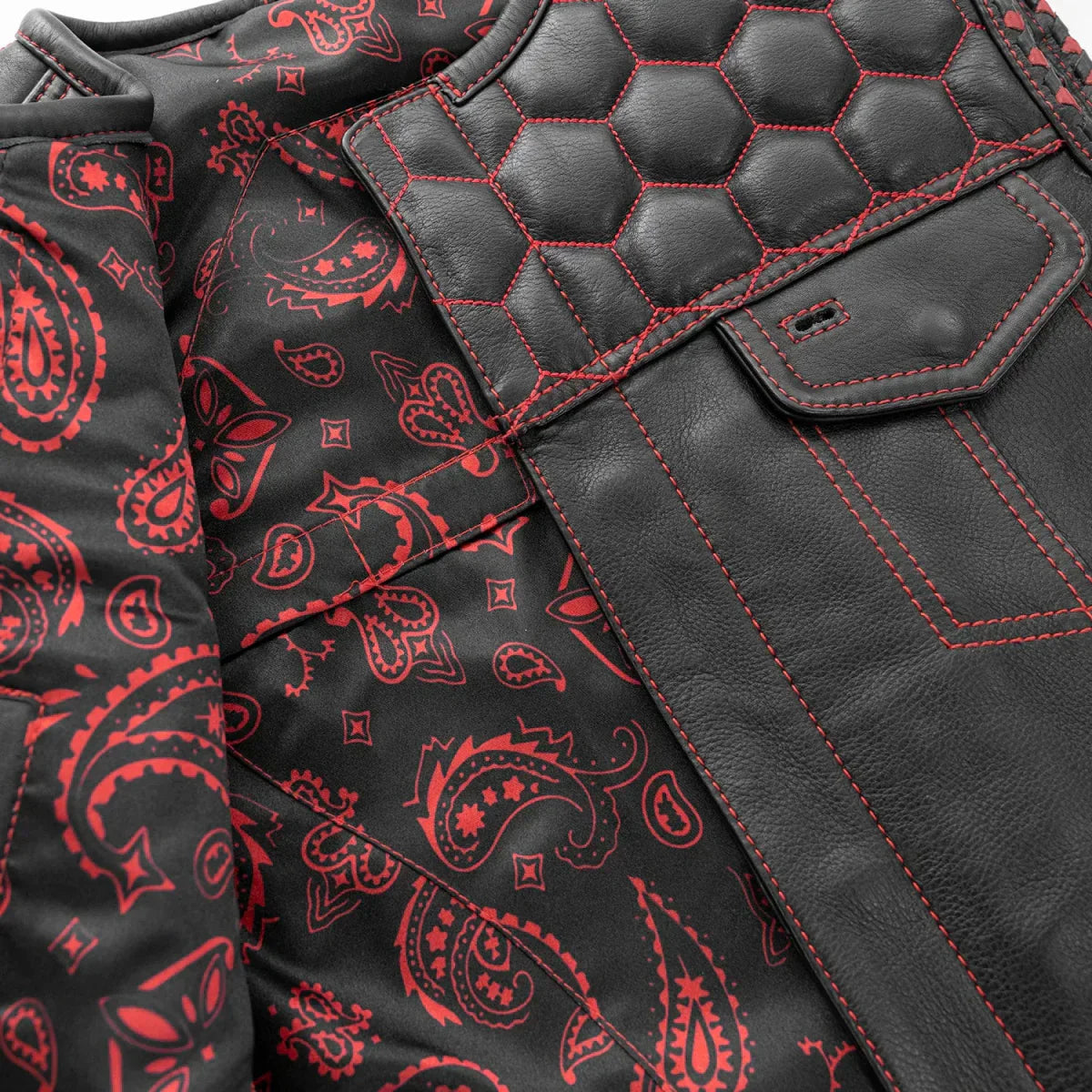 Tressivo-Hornet Men's Club Style Leather Vest - Tressivo