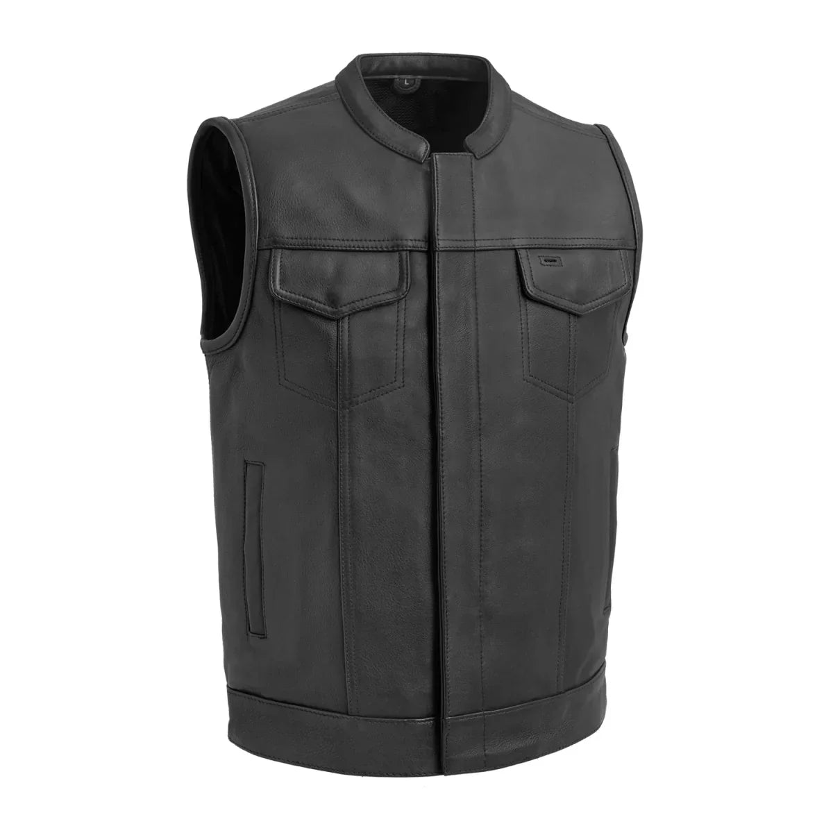 Tressivo-Hotshot Men's Motorcycle Leather Vest - Tressivo
