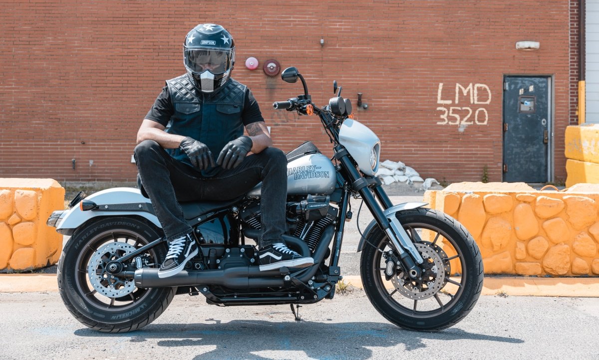 Tressivo-Hunt Club Motorcycle Leather Canvas Vest Blue - Tressivo