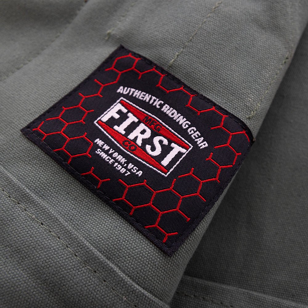 Tressivo-Hunt Club Motorcycle Leather Canvas Vest Green - Tressivo