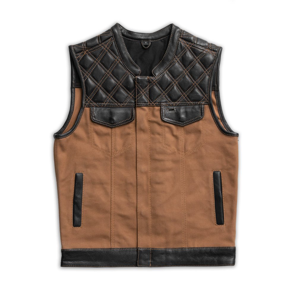 Tressivo-Hunt Club Motorcycle Leather Canvas Vest - Tressivo
