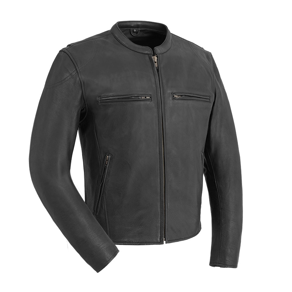 Tressivo-Indy Men's Motorcycle Leather Jacket - Tressivo