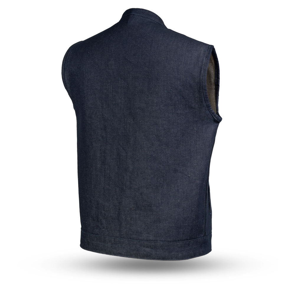 Tressivo-Kershaw Men's Motorcycle Denim Vest - Tressivo