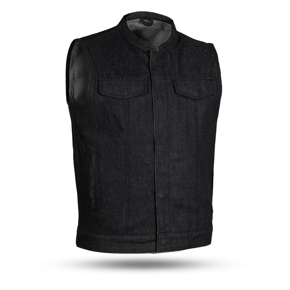 Tressivo-Kershaw Men's Motorcycle Denim Vest - Tressivo
