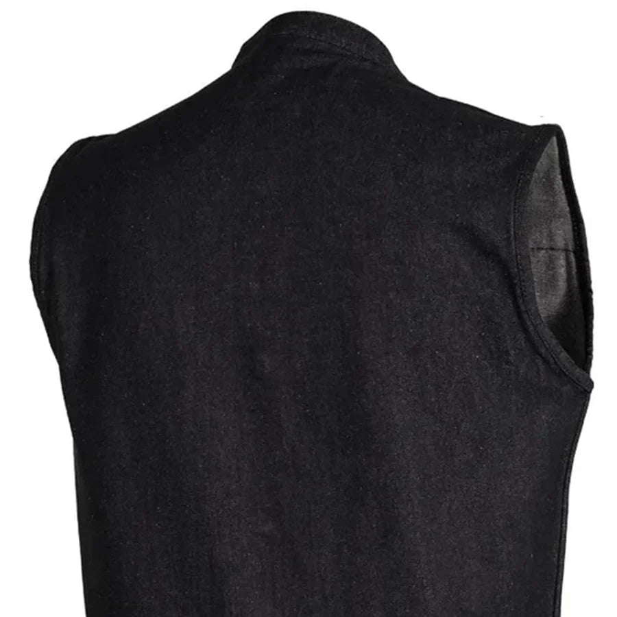 Tressivo-Kershaw Men's Motorcycle Denim Vest - Tressivo