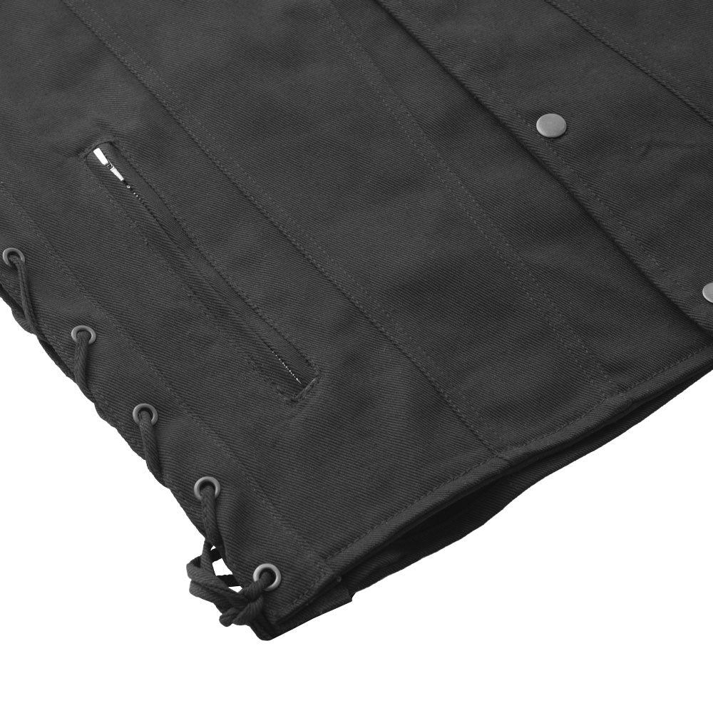 Tressivo-Lone Star Men's Motorcycle Twill Vest - Tressivo