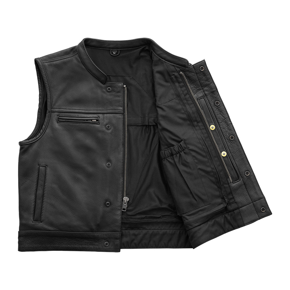 Tressivo-Lowrider Men's Motorcycle Leather Vest - Tressivo