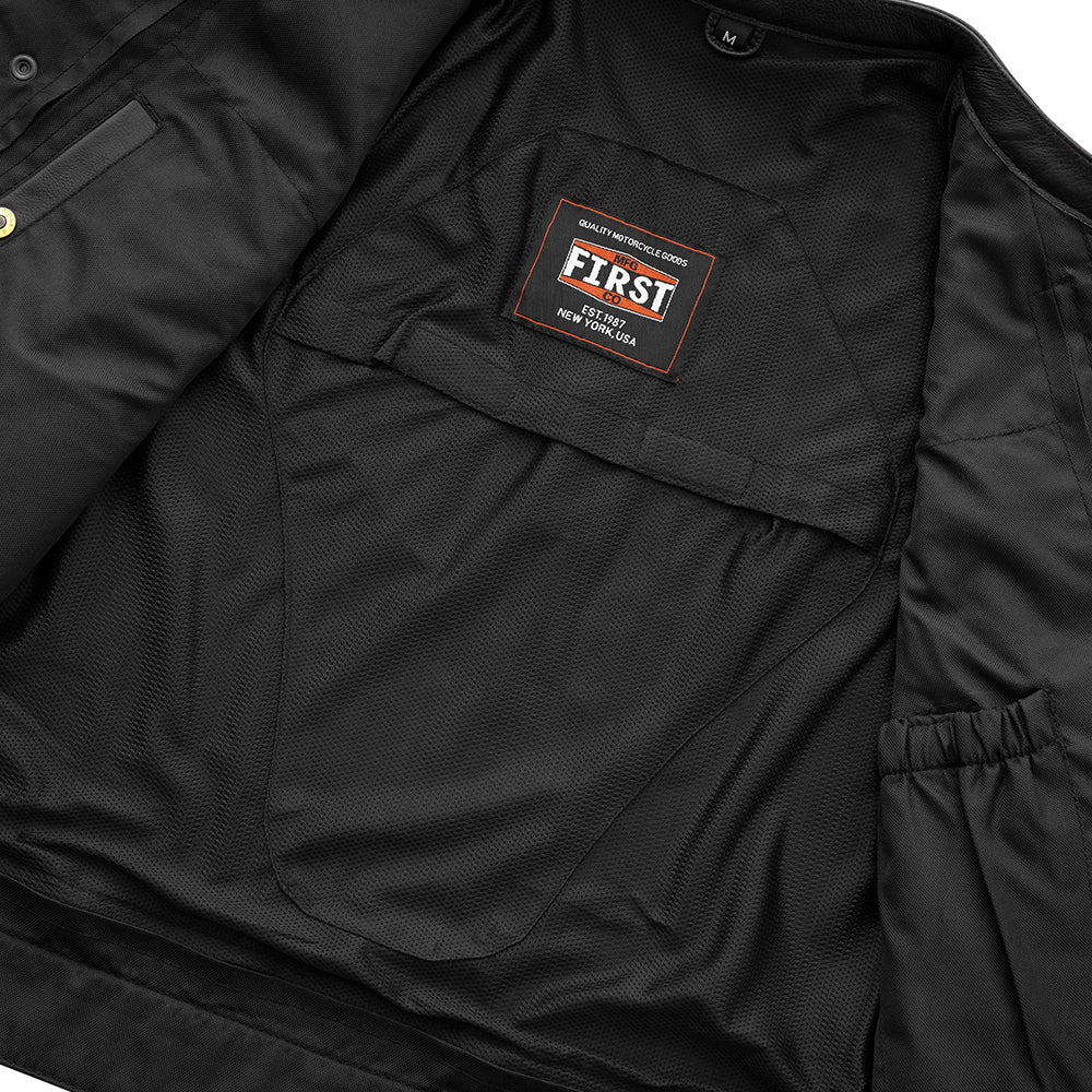 Tressivo-Lowrider Men's Motorcycle Leather Vest - Tressivo