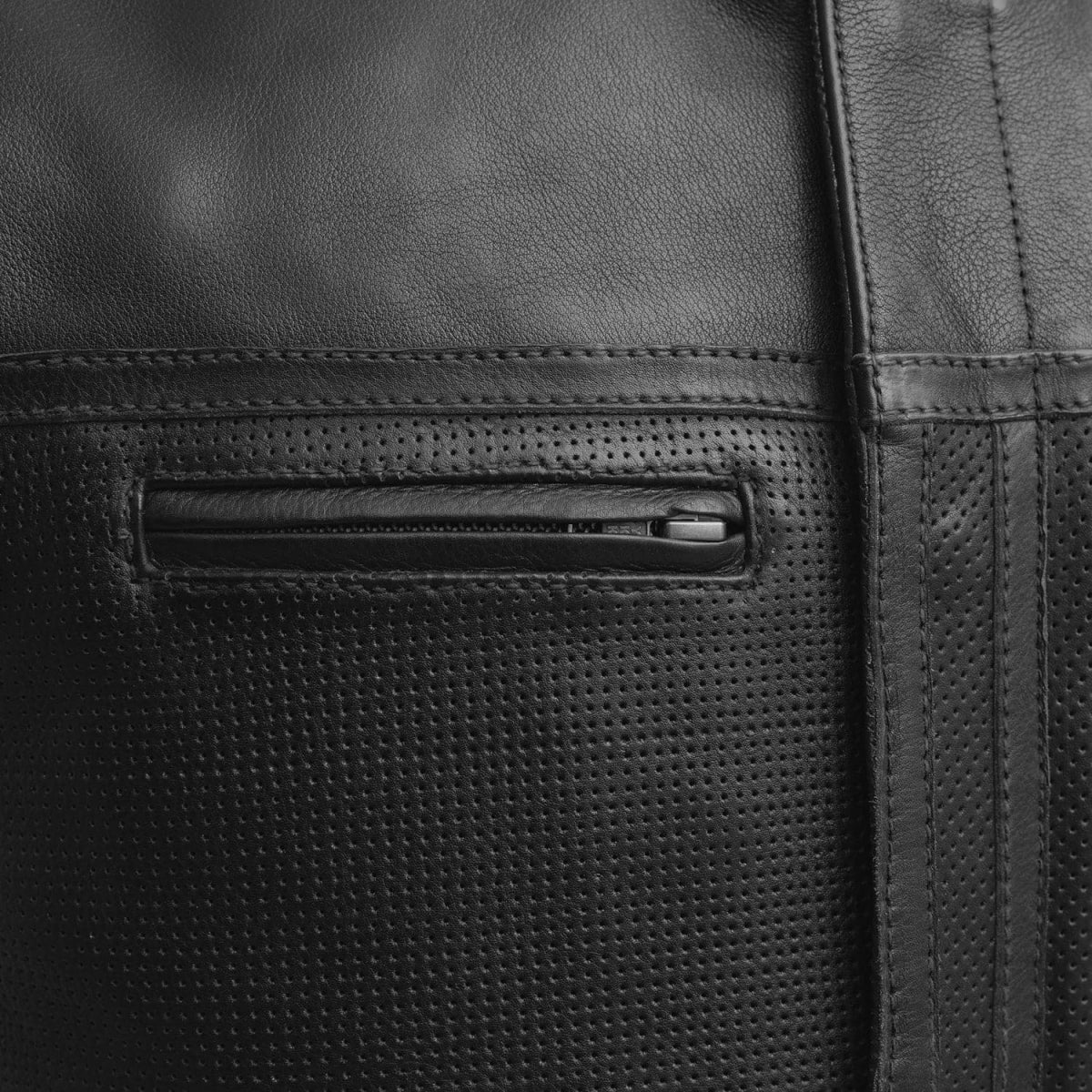 Tressivo-Lowrider Perforated Men's Leather Vest - Tressivo