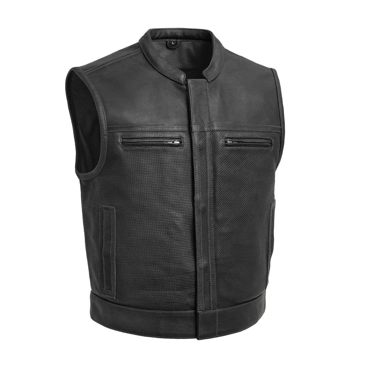 Tressivo-Lowrider Perforated Men's Leather Vest - Tressivo