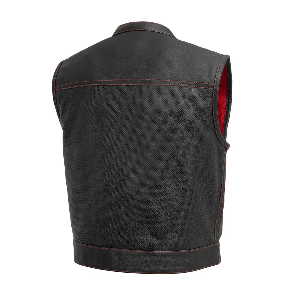Tressivo-Lowrider Perforated Men's Leather Vest - Tressivo