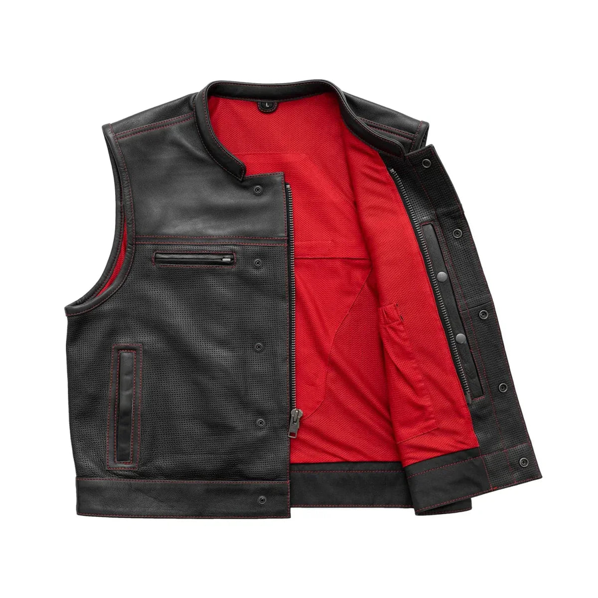 Tressivo-Lowrider Perforated Men's Leather Vest - Tressivo
