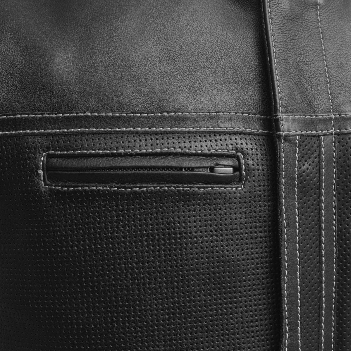 Tressivo-Lowrider Perforated Men's Leather Vest - Tressivo