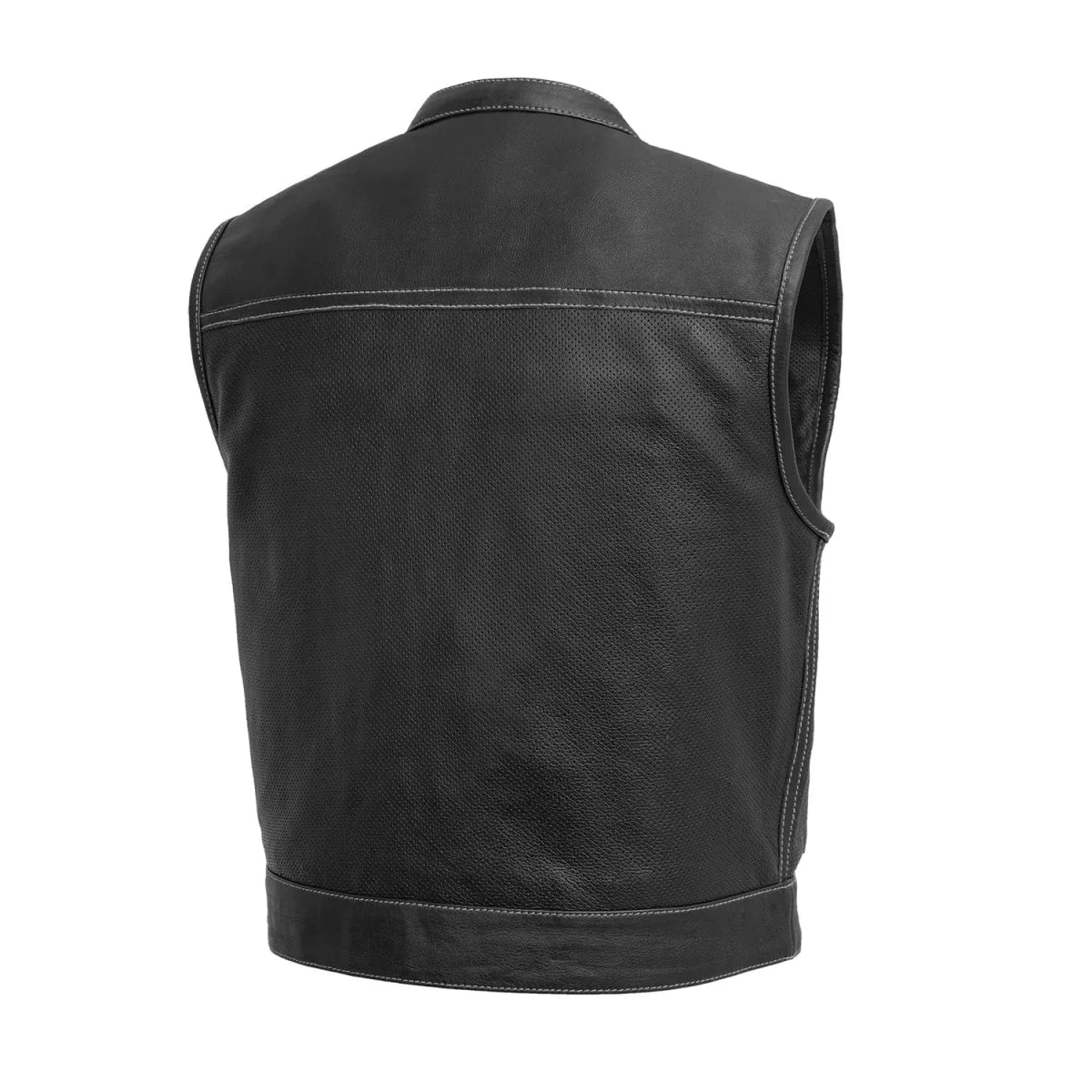 Tressivo-Lowrider Perforated Men's Leather Vest - Tressivo