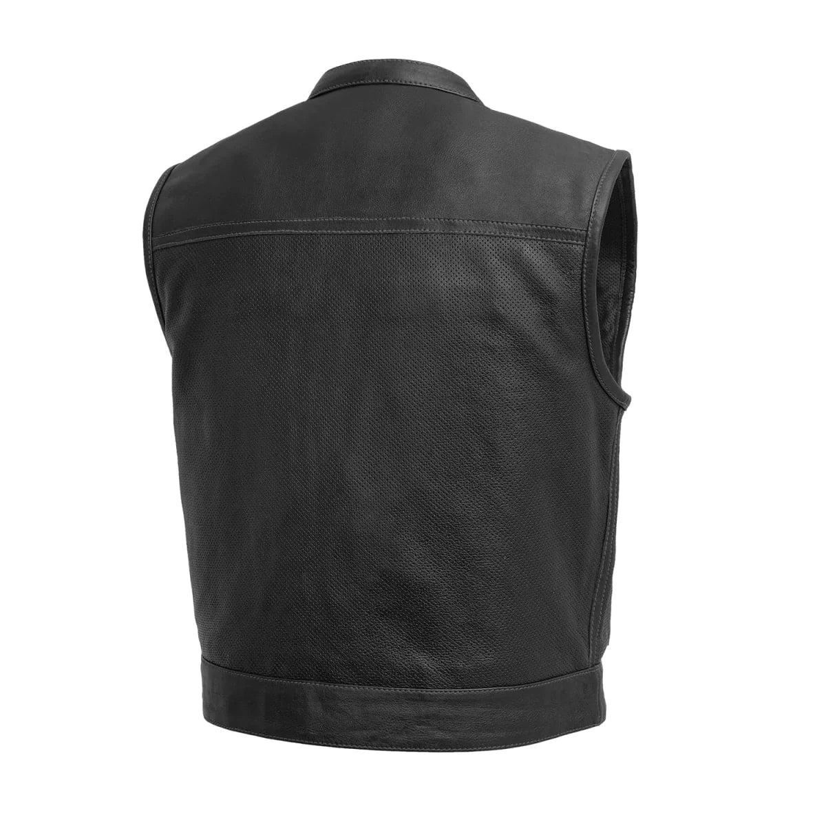 Tressivo-Lowrider Perforated Men's Leather Vest - Tressivo