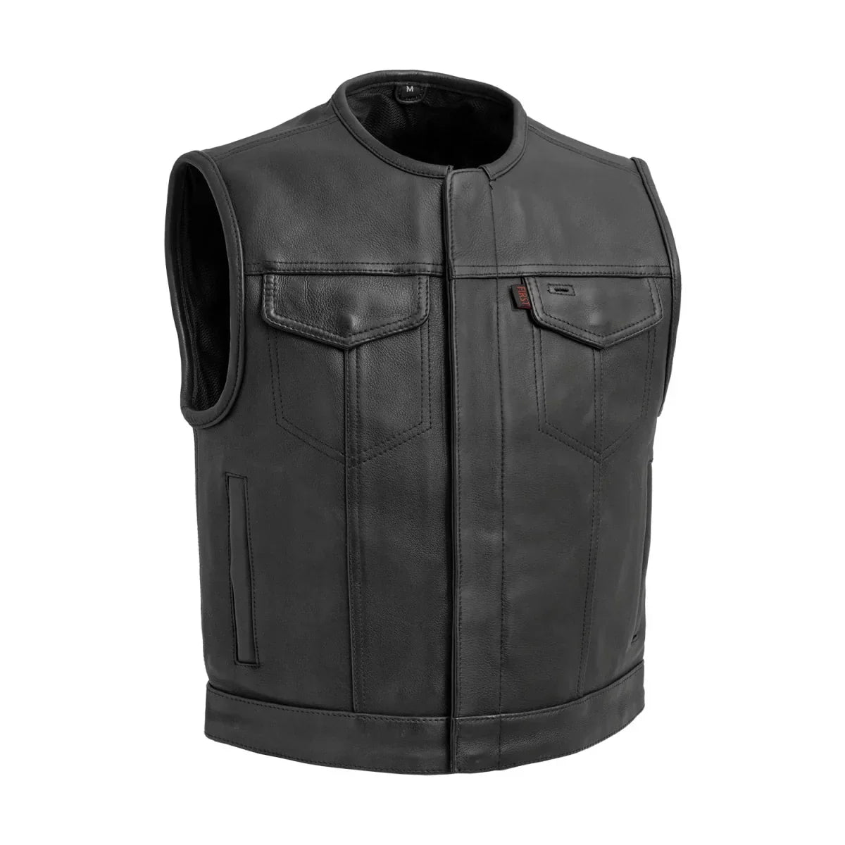 Tressivo-Lowside Men's Motorcycle Leather Vest - Tressivo