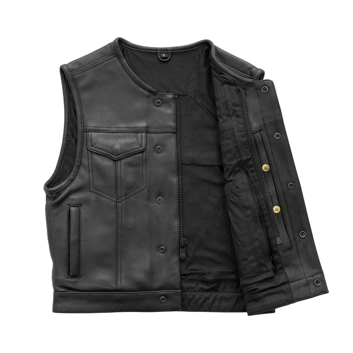 Tressivo-Lowside Men's Motorcycle Leather Vest - Tressivo