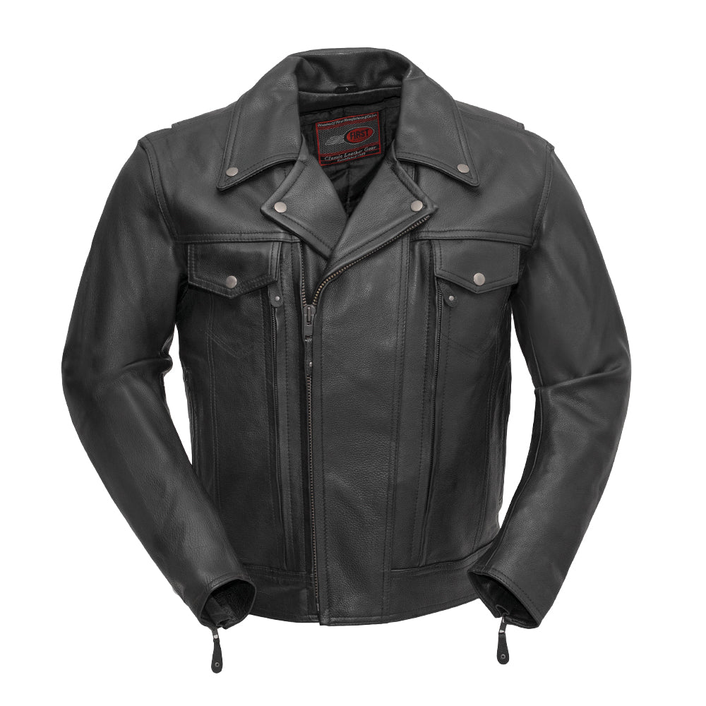 Tressivo-Mastermind Men's Motorcycle Leather Jacket - Tressivo