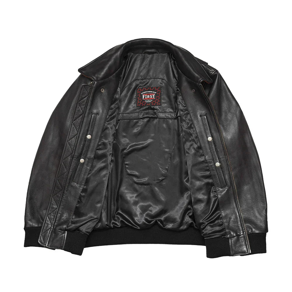 Tressivo-Moto Bomber - Men's Leather Jacket - Tressivo