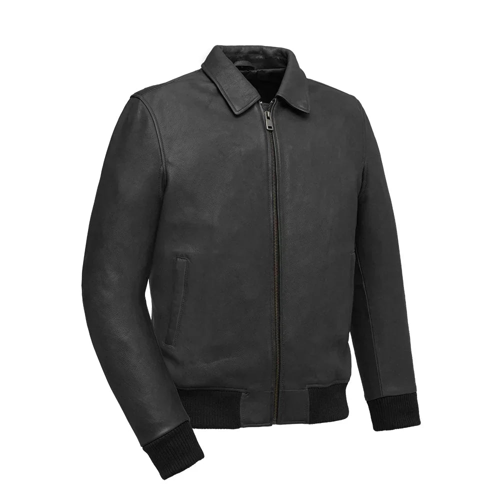 Tressivo-Moto Bomber - Men's Leather Jacket - Tressivo