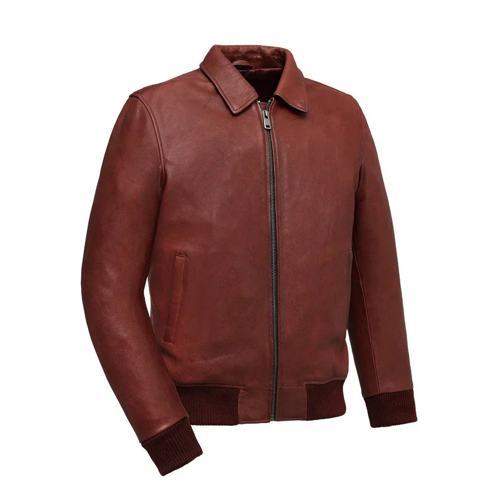 Tressivo-Moto Bomber - Men's Leather Jacket - Tressivo