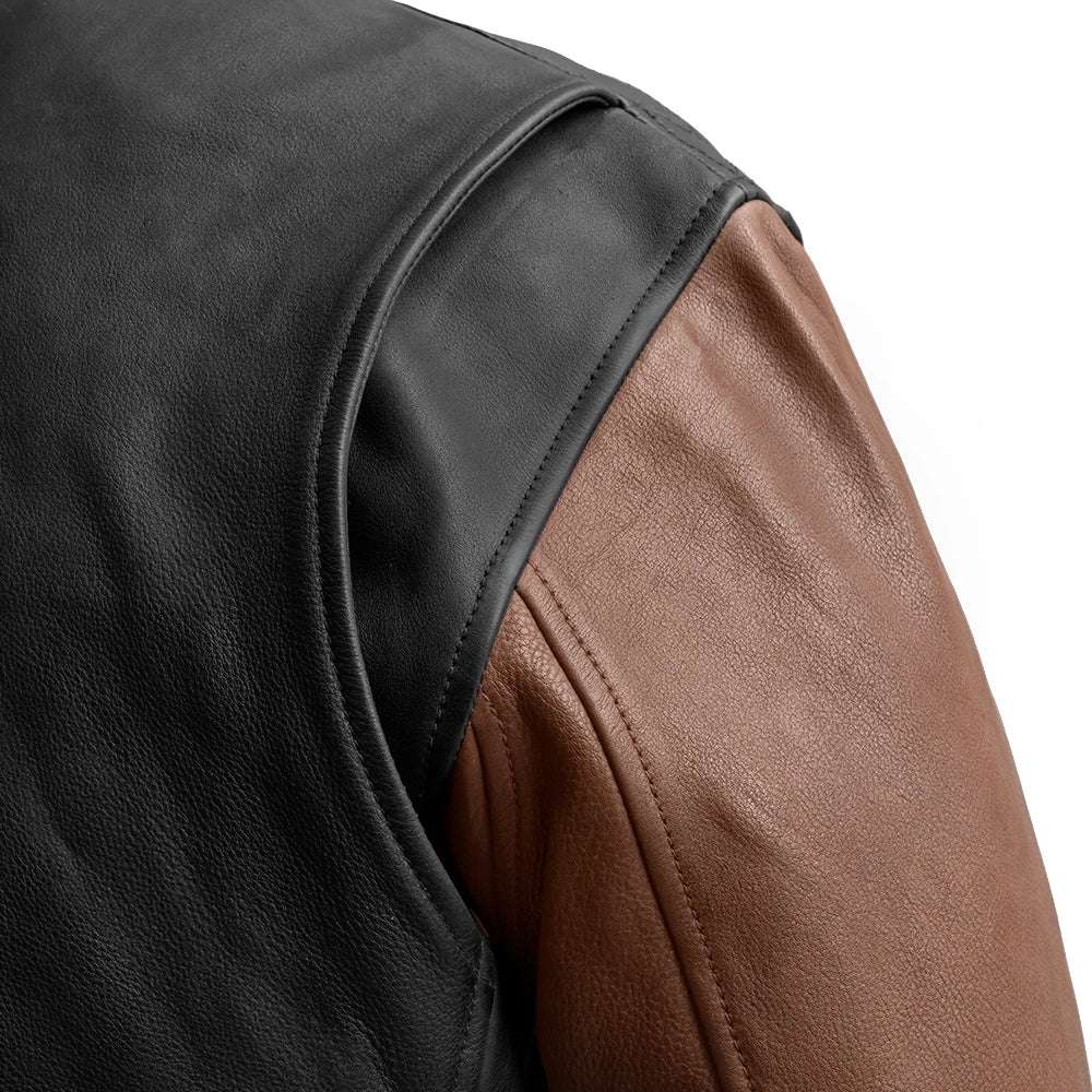 Tressivo-Moto Bomber Two Tone - Men's Leather Jacket - Tressivo