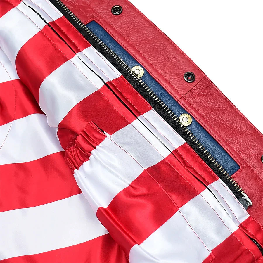 Tressivo-Patriot Rebel Men's Motorcycle Leather Vest - Tressivo