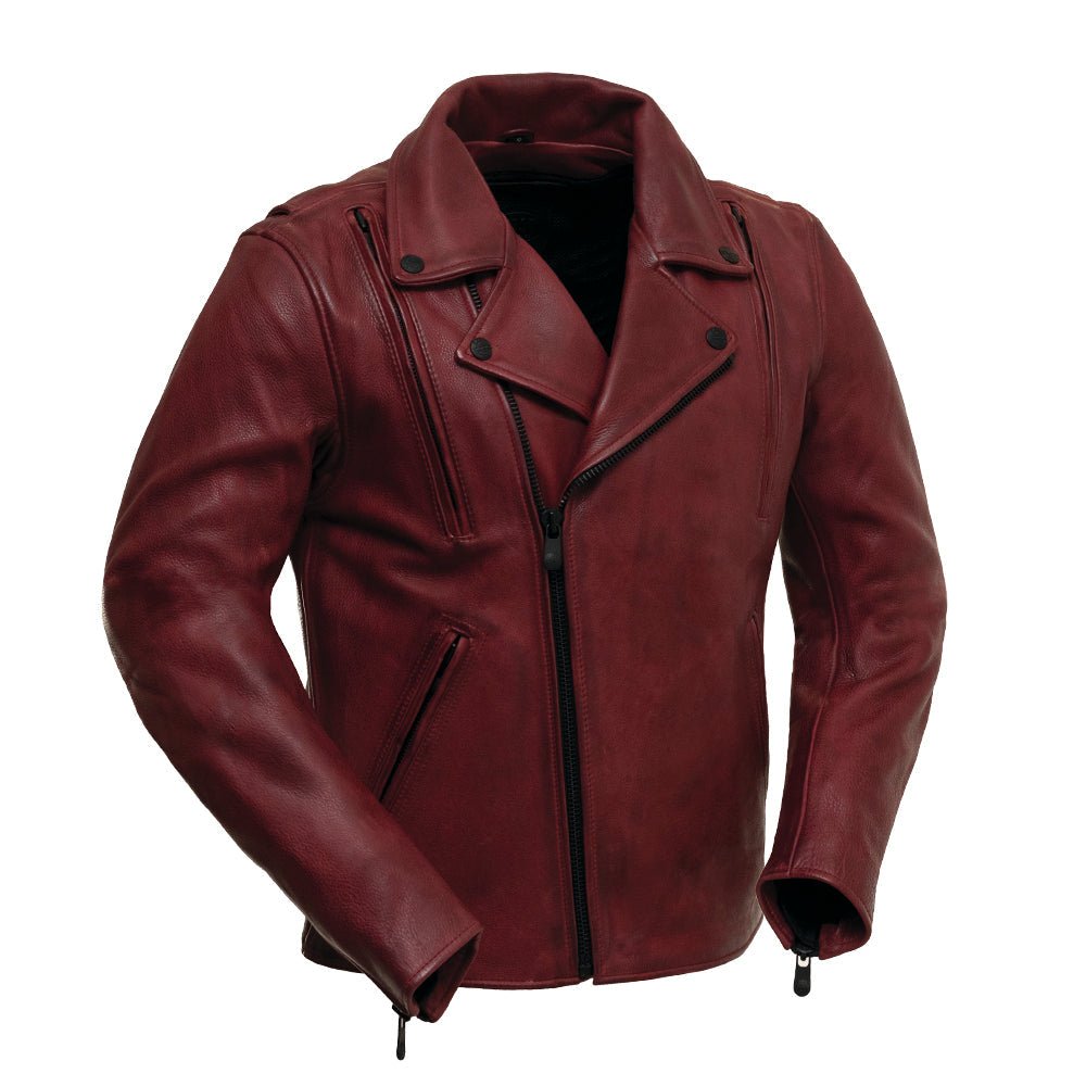 Tressivo-Night Rider Men's Motorcycle Leather Jacket - Tressivo