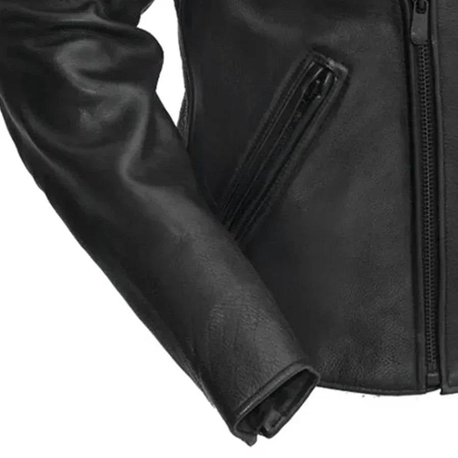 Tressivo-Night Rider Men's Motorcycle Leather Jacket - Tressivo