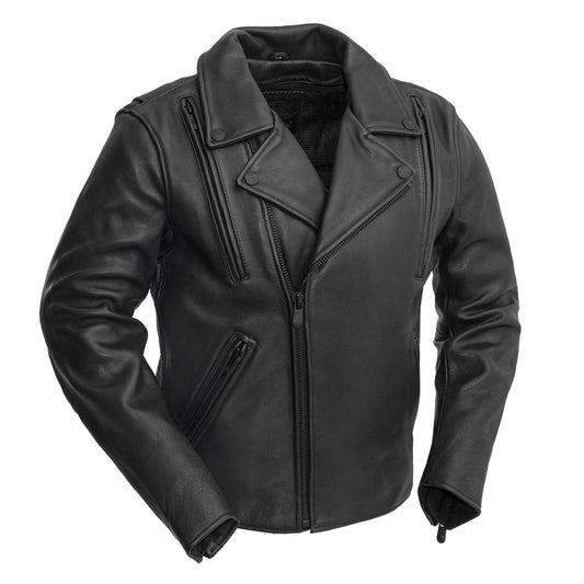 Tressivo-Night Rider Men's Motorcycle Leather Jacket - Tressivo