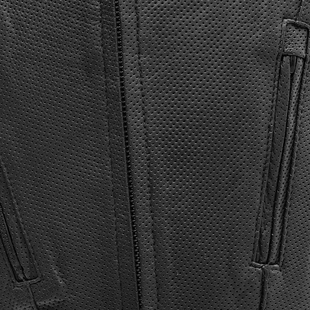 Tressivo-Raceway - Men's Motorcycle Perforated Leather Vest - Tressivo