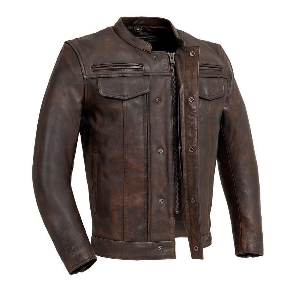 Tressivo-Raider Men's Motorcycle Leather Jacket - Tressivo
