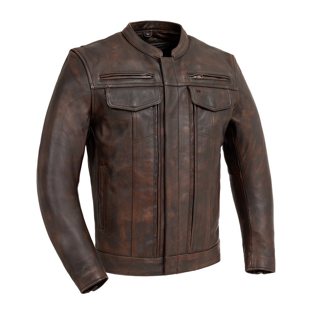 Tressivo-Raider Men's Motorcycle Leather Jacket - Tressivo