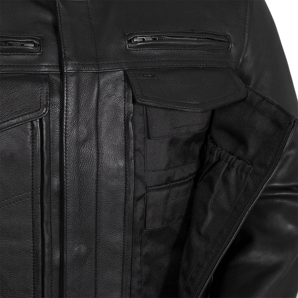 Tressivo-Raider Men's Motorcycle Leather Jacket - Tressivo
