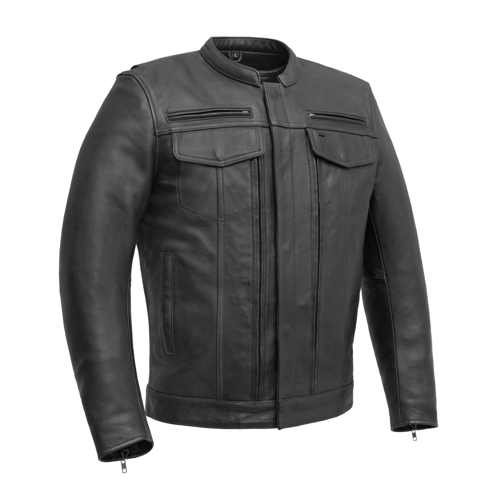 Tressivo-Raider Men's Motorcycle Leather Jacket - Tressivo