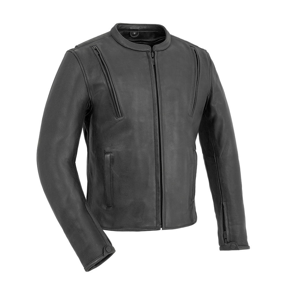 Tressivo-Revolt Men's Motorcycle Leather Jacket - Tressivo