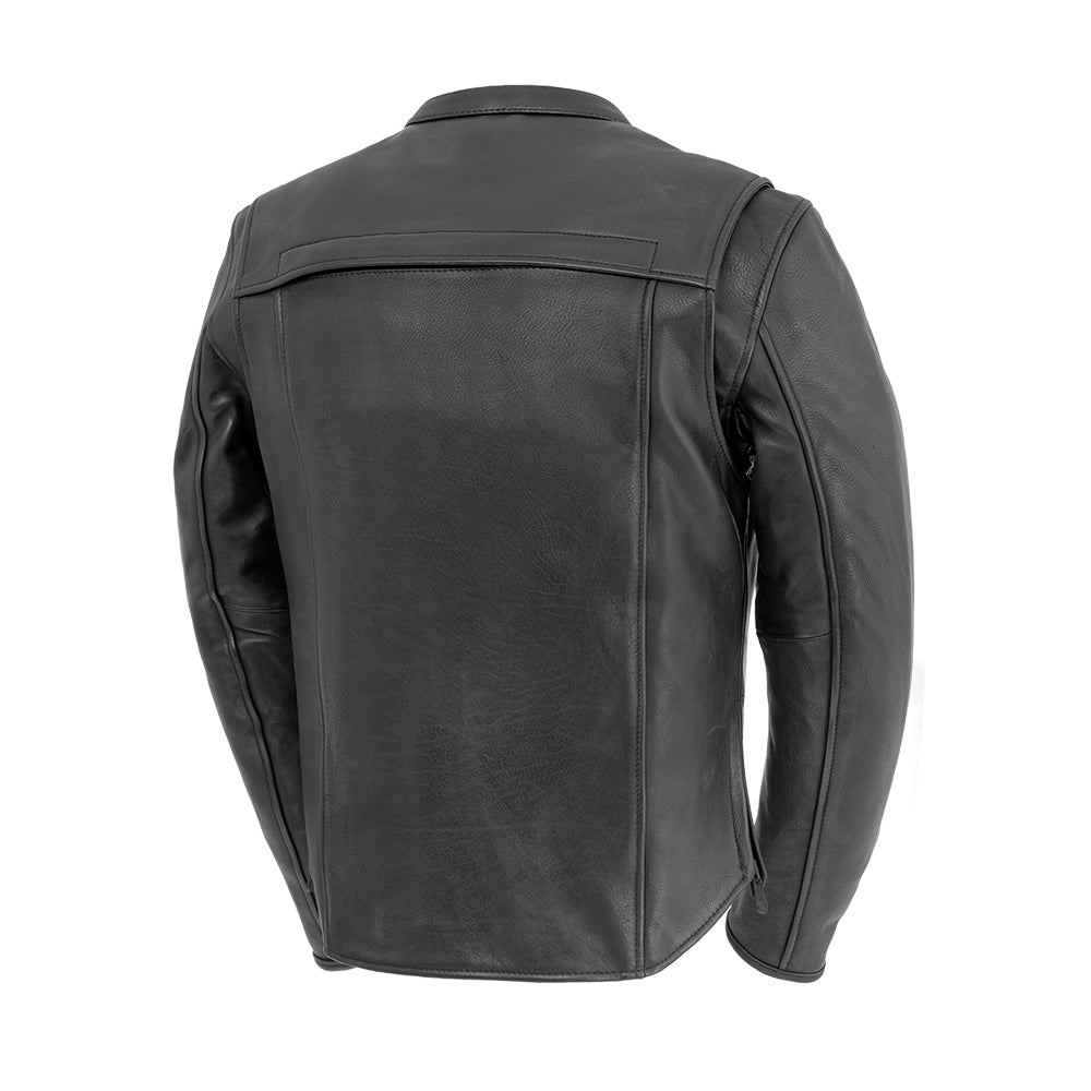 Tressivo-Revolt Men's Motorcycle Leather Jacket - Tressivo