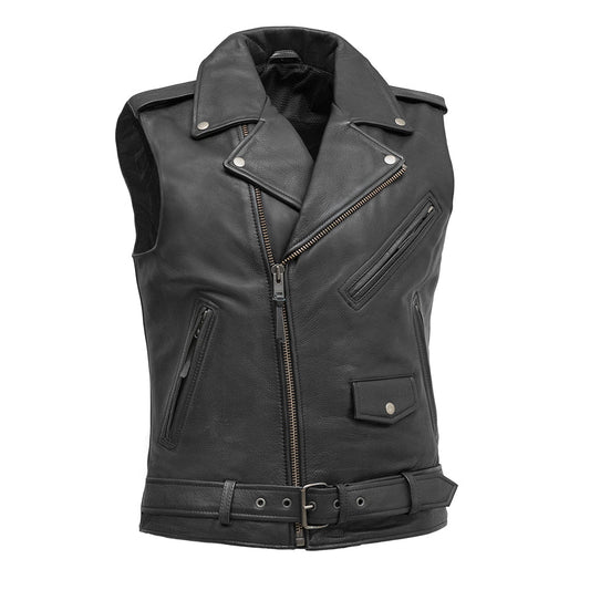 Tressivo-Rockin - Men's Motorcycle Leather Vest - Tressivo