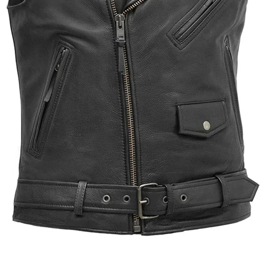 Tressivo-Rockin - Men's Motorcycle Leather Vest - Tressivo