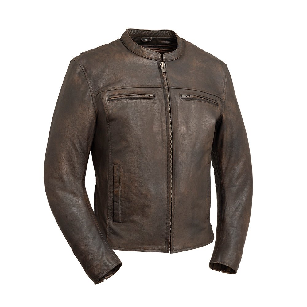 Tressivo-Rocky Men's Motorcycle Leather Jacket - Tressivo