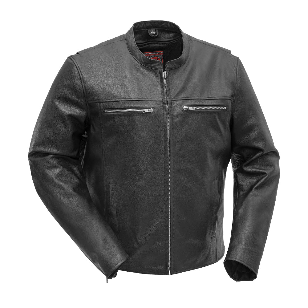 Tressivo-Rocky Men's Motorcycle Leather Jacket - Tressivo