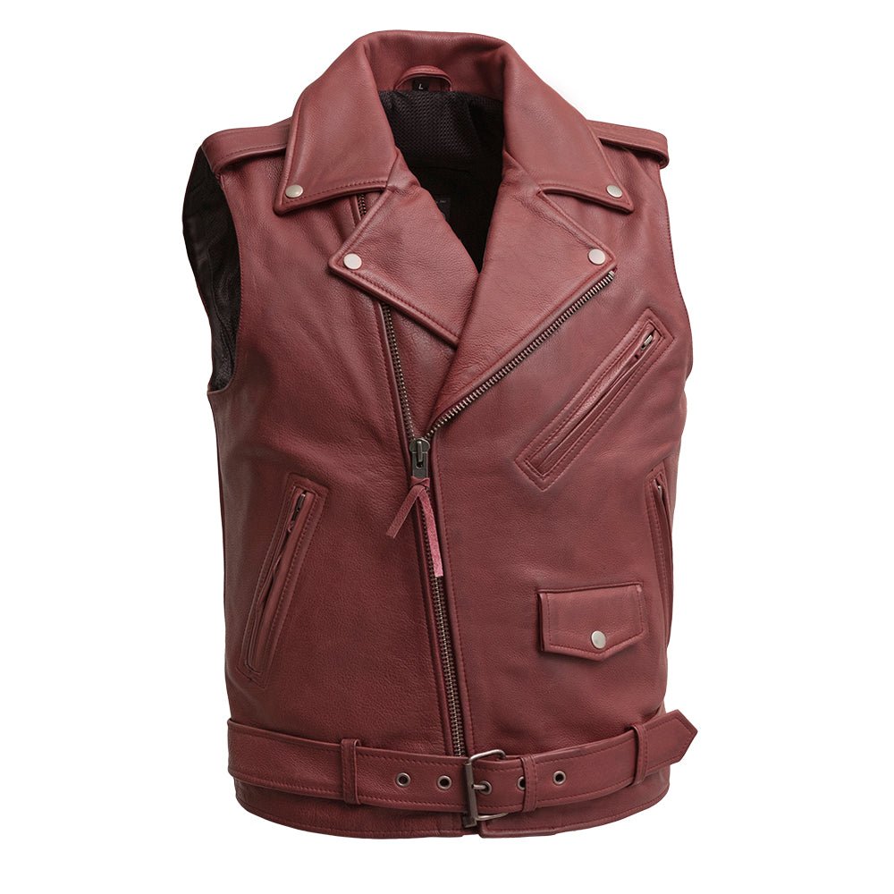 Tressivo-Roller - Men's Motorcycle Leather Vest - Tressivo