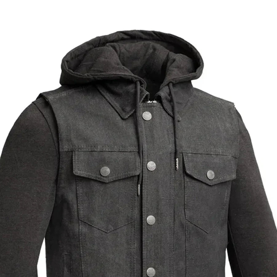 Tressivo-Rook - Men's Motorcycle Denim Vest - Tressivo